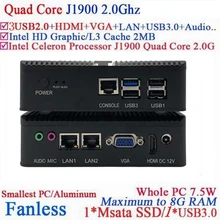 Безвентиляторный мини ПК компьютер Nano PC NUC J1900 четырехъядерный 2,0 ГГц sin ventilador Мини ПК Windows 7 10 LAN NIC 1 HDMI