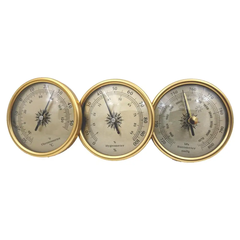 

3PCS 72mm Barometer Hygrometer Thermometer For Weather Forecast Weather Station
