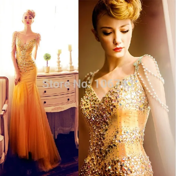 Robe de soiree, новинка, жемчужное платье, длинное, сексуальное, золотое, длинное, роскошное, с кристаллами, торжественное платье для выпускного вечера, платья для матери невесты