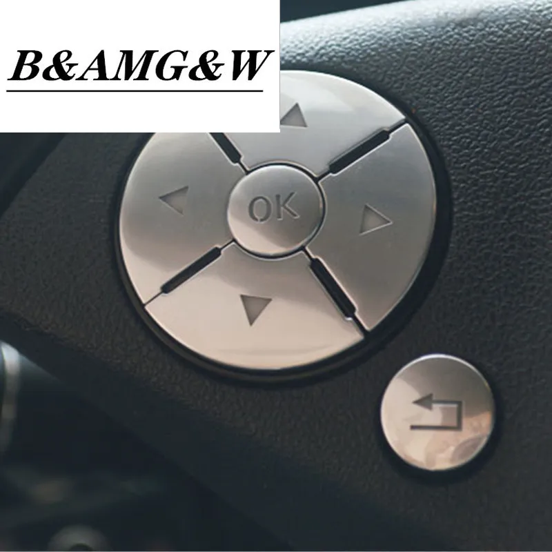 

Car Steering Wheel Buttons Decoration Decals For Mercedes Benz C E R S Class W204 W212 GLK X204 CLS GL SLK Interior Accessories