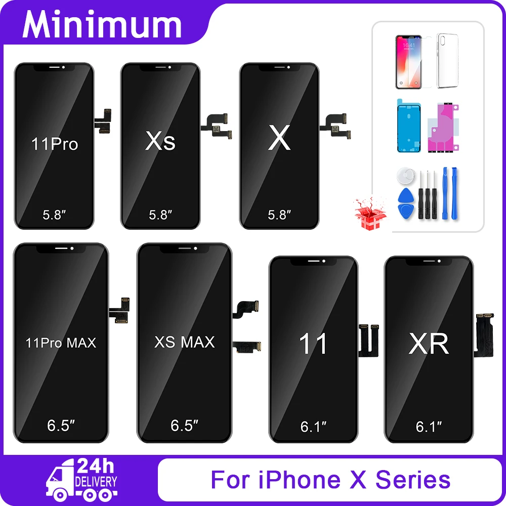 ЖК дисплей для iPhone X Xs Max XR 3D сенсорный экран с дигитайзером в сборе GX ZY JK PK RJ HE TFT Incell