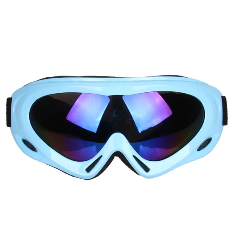 Синий X400 monolayer ski goggles glasses adult children goggles off-road riding mountaineering outdoor sports equipment - Цвет: Синий