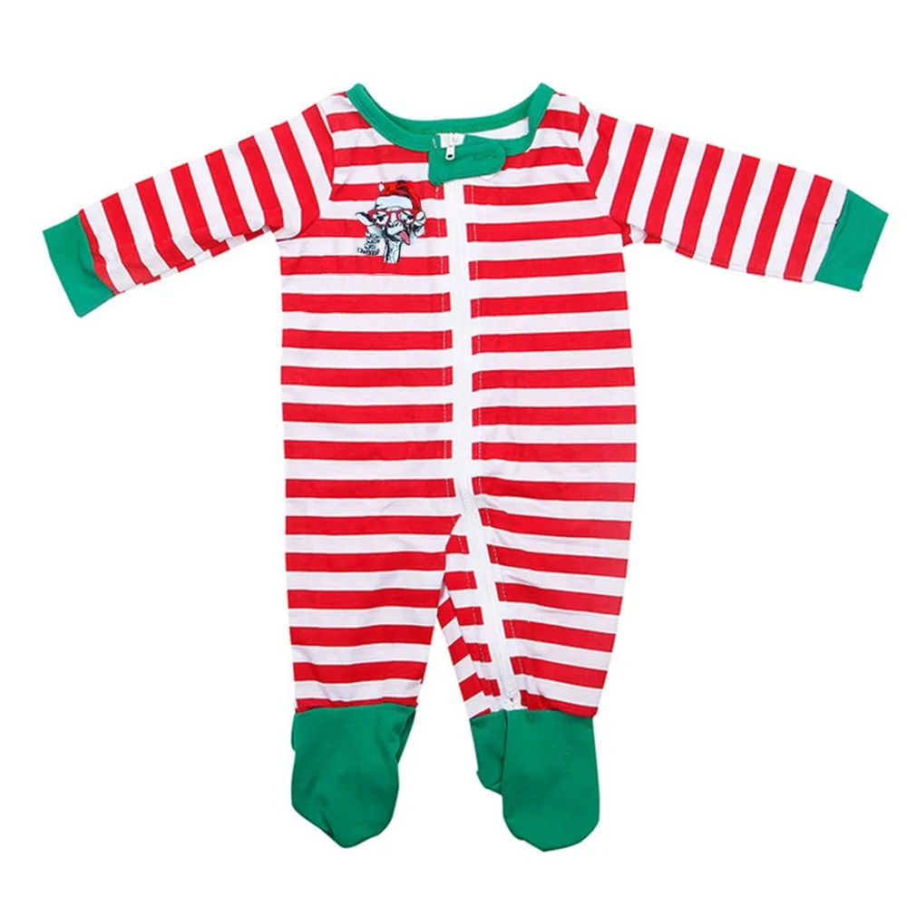 Рождественский комбинезон для малышей с буквенным принтом; комбинезон; Рождественская семейная одежда; модная зимняя одежда унисекс с круглым вырезом для маленьких мальчиков