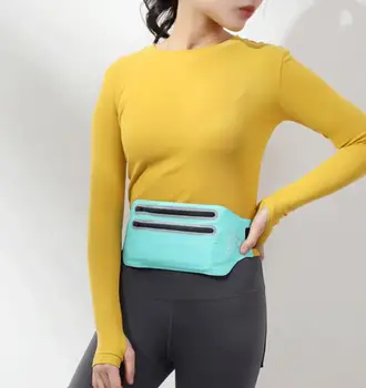 

Mobile Phone Waist Bag Ultra-thin Outdoor Sports Running Voltage Double Zipper Travelling Hiking PocketWaist Packs