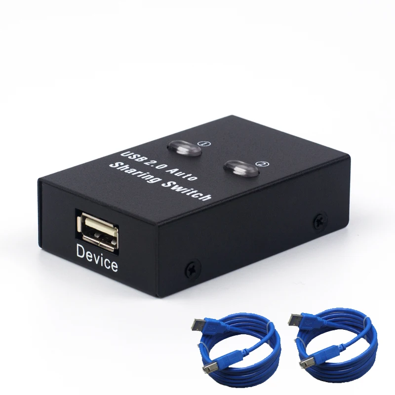 USB kvm switch usb extender hub usb splitter converter USB auto switch 2 ports usb converter splitter for 2 PC share USB peripherals printer office home usb2.0 hub