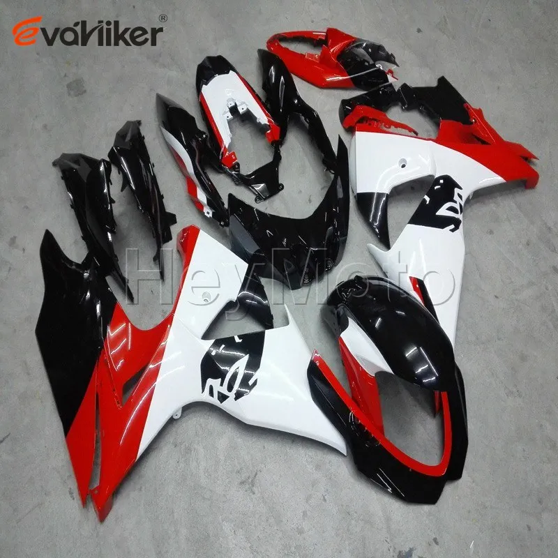 Капот мотоцикла на заказ для GSXR1000 K9 2009 2010 2011 2012 2013 обтекатель двигателя заказ+ литьевая форма красный белый - Цвет: B