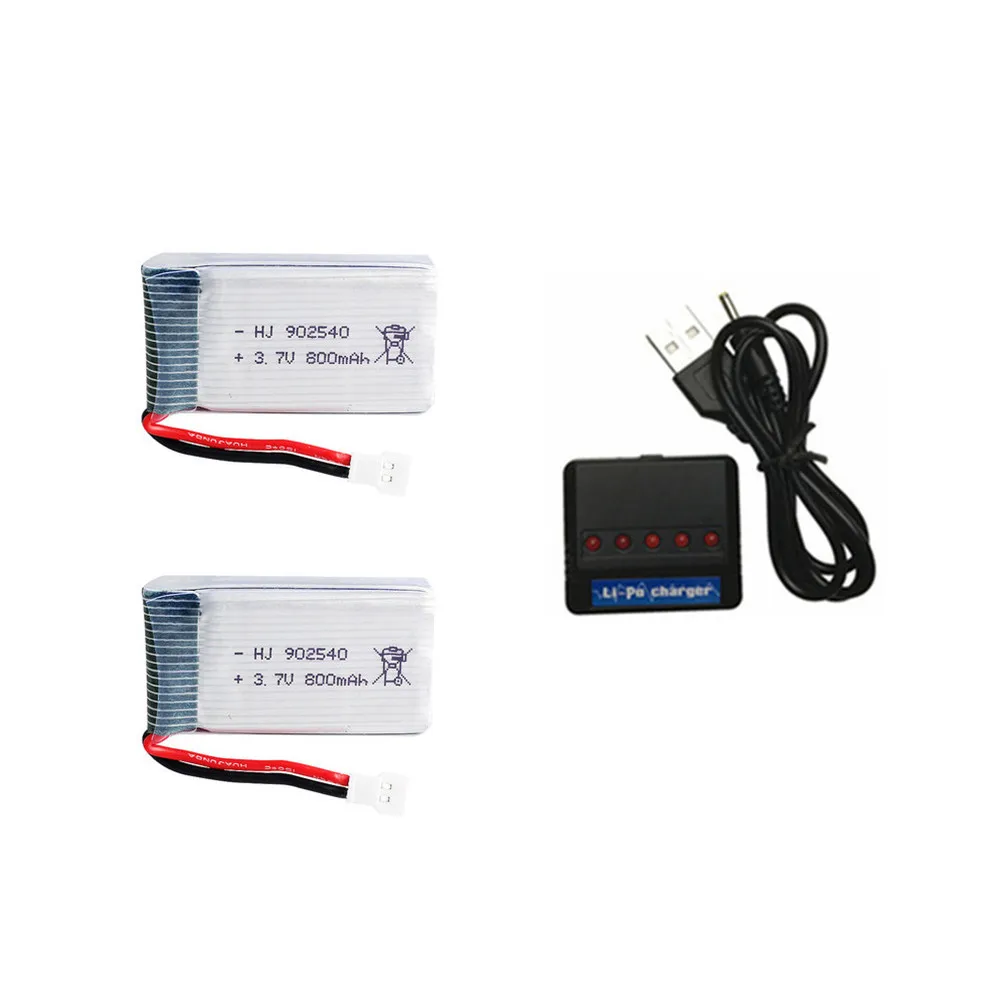 902540 3,7 V 800mAh Lipo батарея+ 3,7 v зарядное устройство для TK M68 MJX X705C SG600 Syma X5 X5C X5SC X5SW RC Дрон Квадрокоптер запасные части - Цвет: Золотой