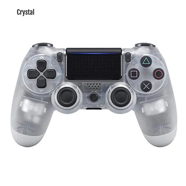 GloryStar беспроводной контроллер Bluetooth 4,0 двойной шок джойстик геймпады для playstation 4 - Цвет: Transparent white