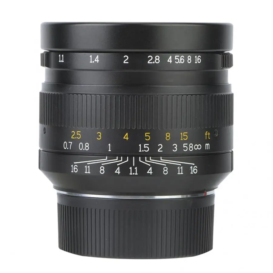 7 ручной Фокусировочный объектив 50 мм F/1,1 для Leica M Mount Black M3 M5 M6 M7 M8 M9 аксессуары для камеры