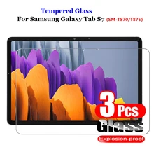 3 pçs vidro temperado protetor de tela para samsung galaxy tab s7 t870 t875 película protetora 9h vidro para tab s7 SM-T870 SM-T875