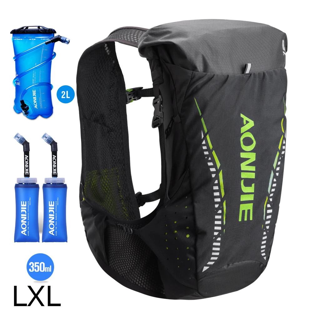 AONIJIE Lightweight Bag 18L Hydration Backpack Rucksack Vest 2L Water Bladder Hiking Camping Running Marathon Race C943 - Цвет: LXL-Set A3