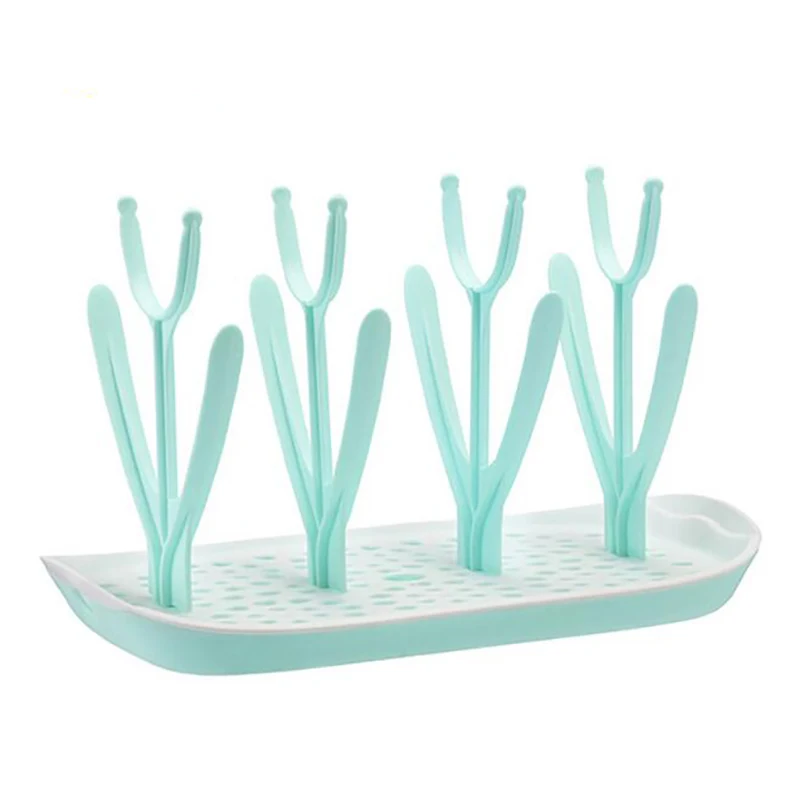 Newborn milk Bottles Drying Rack Nipple Storage Box Pacifier Brushes Baby milk Bottles Drainer dust-proof YHZ002