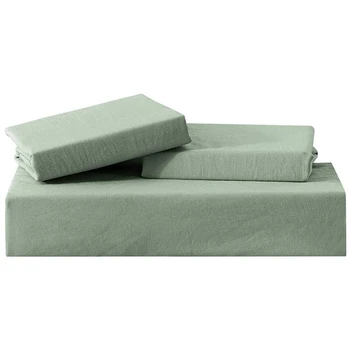 

3-Piece Washed Cotton Bow Down Duvet Cover Super Soft Bow Down Duvet Cover Set Bedding Set