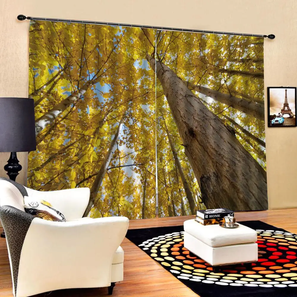 

forest curtains 3D Curtains Living Room Bedroom Drapes Cortinas Customized size nature scenery landscape curtains