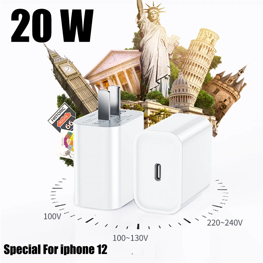 12 v usb 20w 18w Pd Usb C Charger For Iphone 13 12 Pro Max 11 Xs Xr Mini Fast Charger Type C Qc 3.0 Quick Charging Cable Phone Charger charger 100w