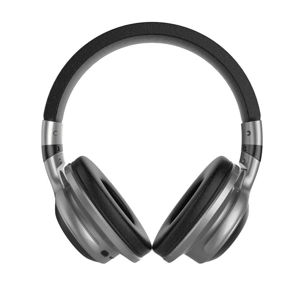 GREY Беспроводные наушники Bluetooth Складные стерео Bluetooth наушники гарнитура с микрофоном Поддержка TF карты FM Аудио разъем для телефона - Цвет: GREY
