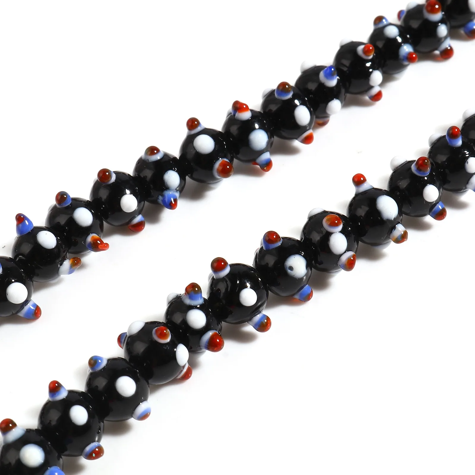 10PCs Multicolor 11mm Murano Glas Perlen Runde Ball Lose Spacer Perlen DIY Herstellung Halskette Armbänder Für Mädchen Frauen schmuck – Detail 4