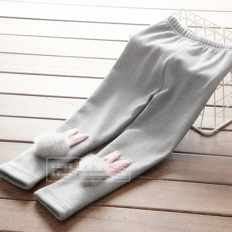 Autumn Clothing New Style Korean-style Girls Brushed And Thick Leggings Crawler