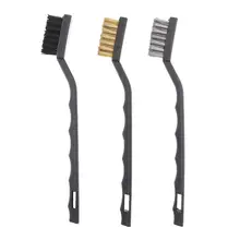 3 шт./компл. 7 в мини-проволочная кисть для удаления ржавчины промышленного проволочная щетка для очистки царапинам нержавеющая проволока латунь чистящие средства полировальная щетка