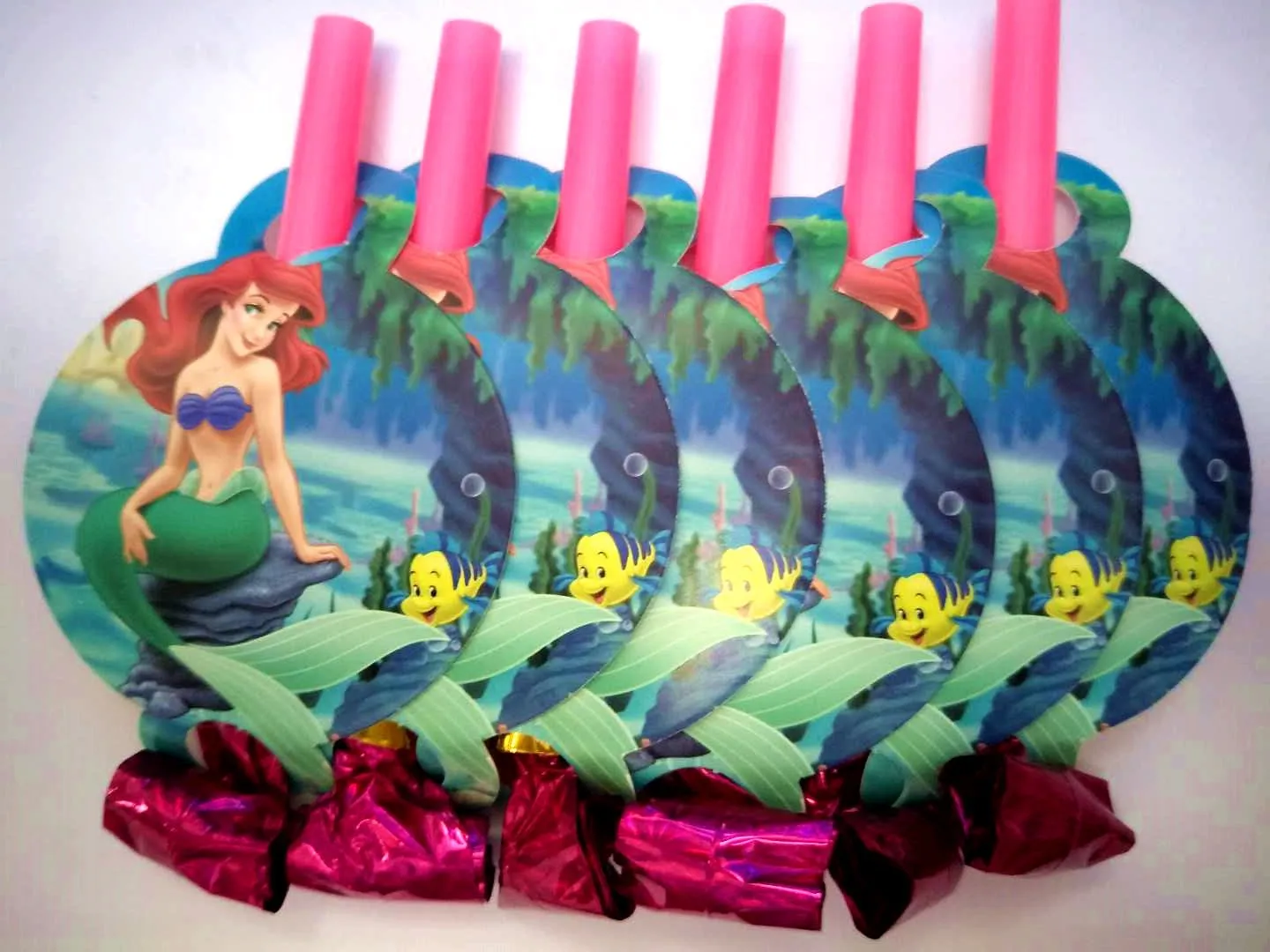 Blow 6Pcs Мультфильм Русалка Принцесса Тема девушка день рождения набор одноразовая посуда бумажный баннер на тарелке, чашке коробка для конфет детский душ Декор - Цвет: Blow 6Pcs