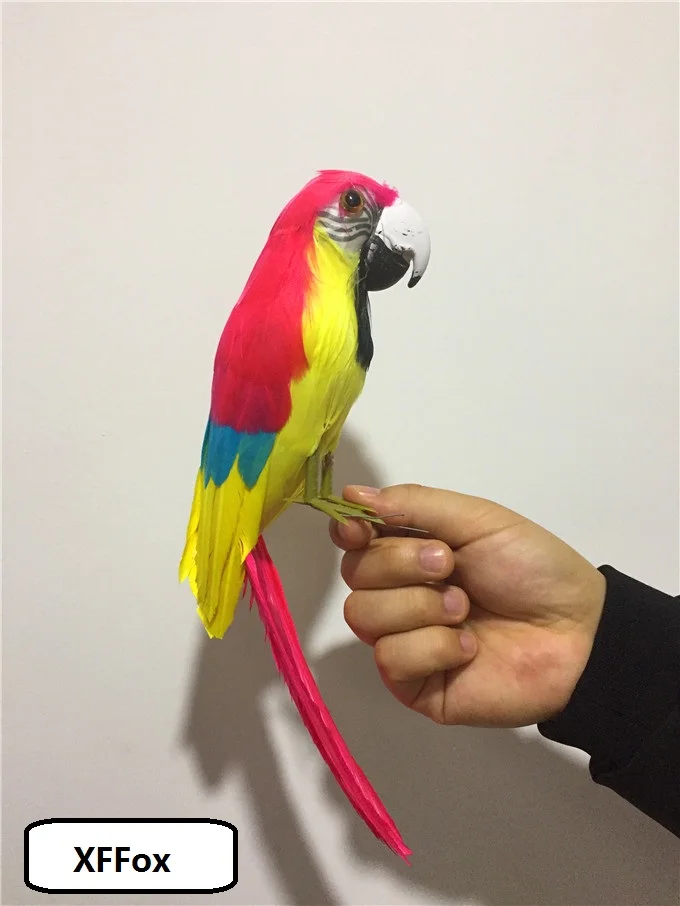 

Реальная жизнь красный и желтый попугай модель пенопласт и перо попугай подарок около 30 см xf2584