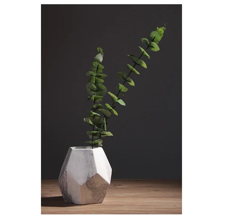 Ins Nordic Marbled Simple Ceramic Vase Living Room Dining Room Home Bedroom Flower Arrangement Dried Flower Vase