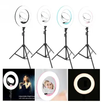 

Makeup LED Flesh Selfie Ring Photography Lighting Video Live Diffuser Light with Tripod Makeup Light make up Cosmetic mirror