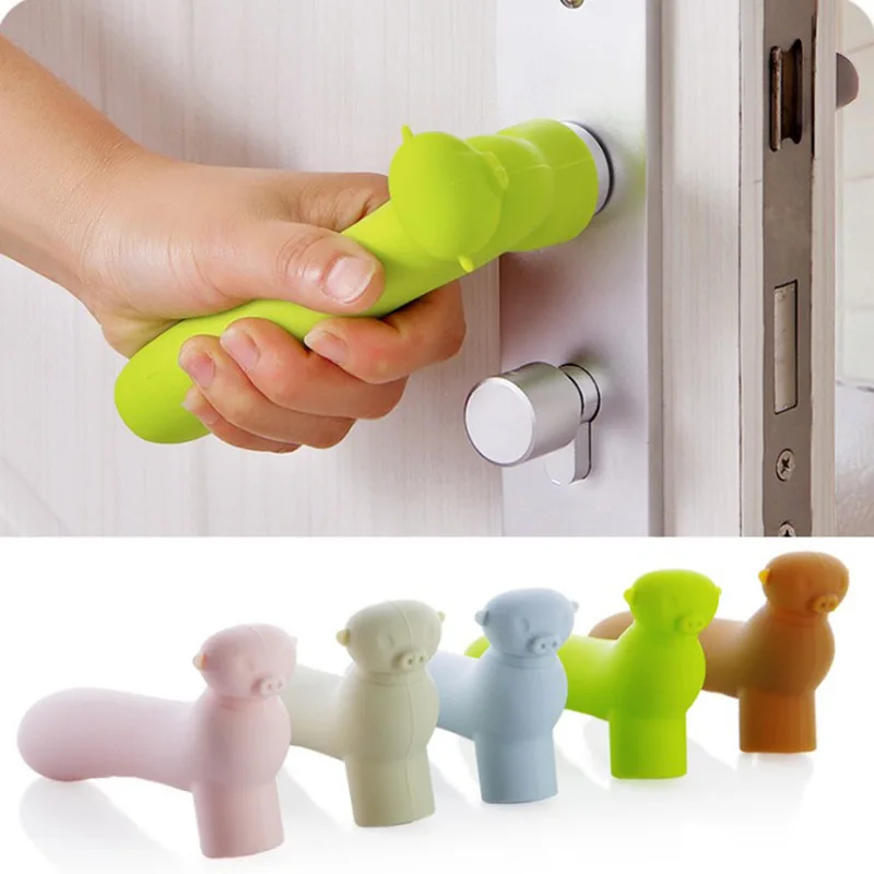 

Cartoon Silicone Door Handle Protector Cover wall Anti-collision Bumper Baby Children Safety Stopper Home Decoration Hardware
