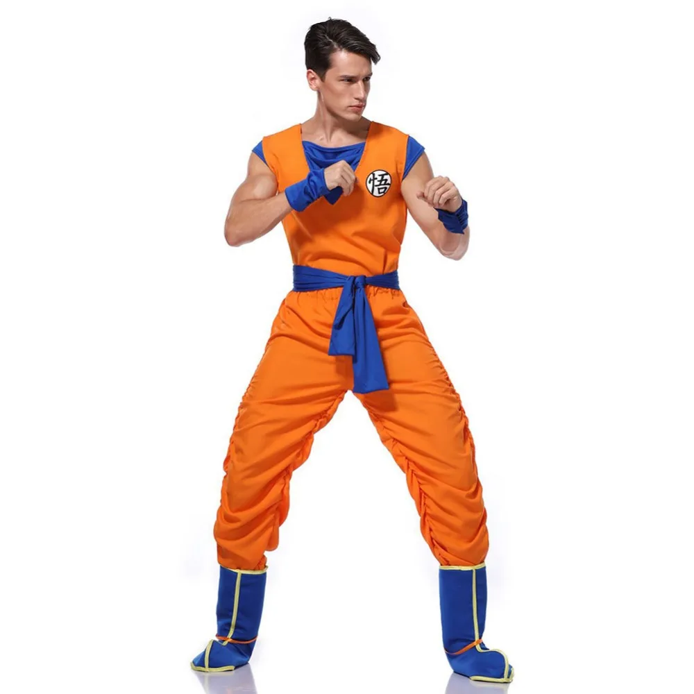 Dragon Ball Косплей сын костюм Гоку костюм для выступлений взрослые мужские пижамы