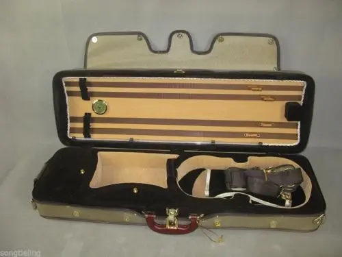 Brand New Tonareli 4/4 Substantial wooden olive violin with 4 bows holders