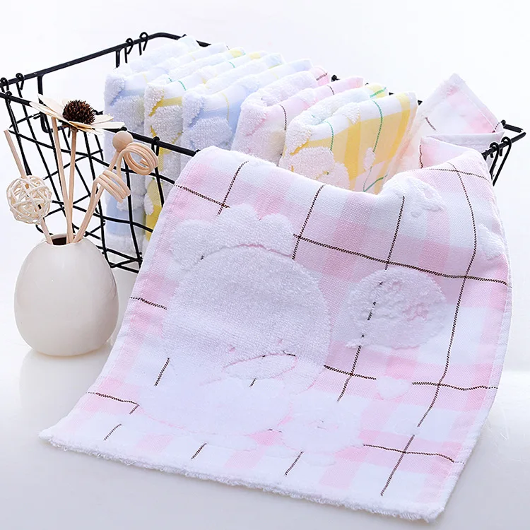 

[3 Packaged in the Shape of Bars] Pure Cotton Gauze Fuzzing Zero Twist Chickens/Dog CHILD'S Towel opposite Looped Pile Cartoon B
