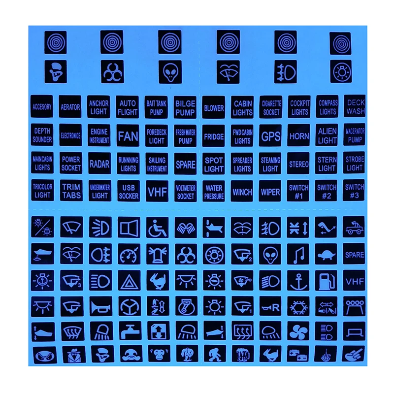 Наклейки на переключатель 132 наклейки для автомобиля лодки автобуса грузовика