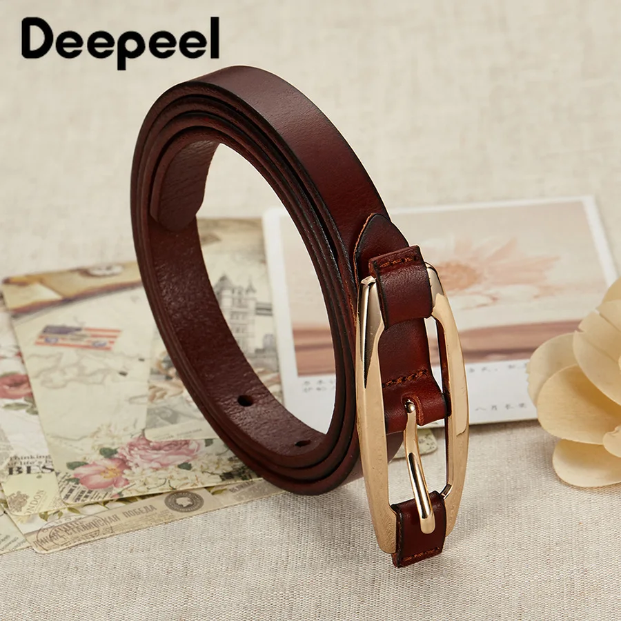 Deepeel 1 шт., 1,5 см* 80-115 см, женские ремни из натуральной воловьей кожи, Ретро стиль, тонкий узкий нестандартный металлический круглый ремень с пряжкой YK765