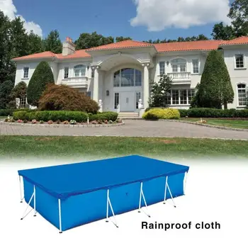 

1Pcs Rectangular Above Ground Swimming Pool Cover Easy Installation Durable UV-resistant Waterproof Dust Rain Covers 264x174cm