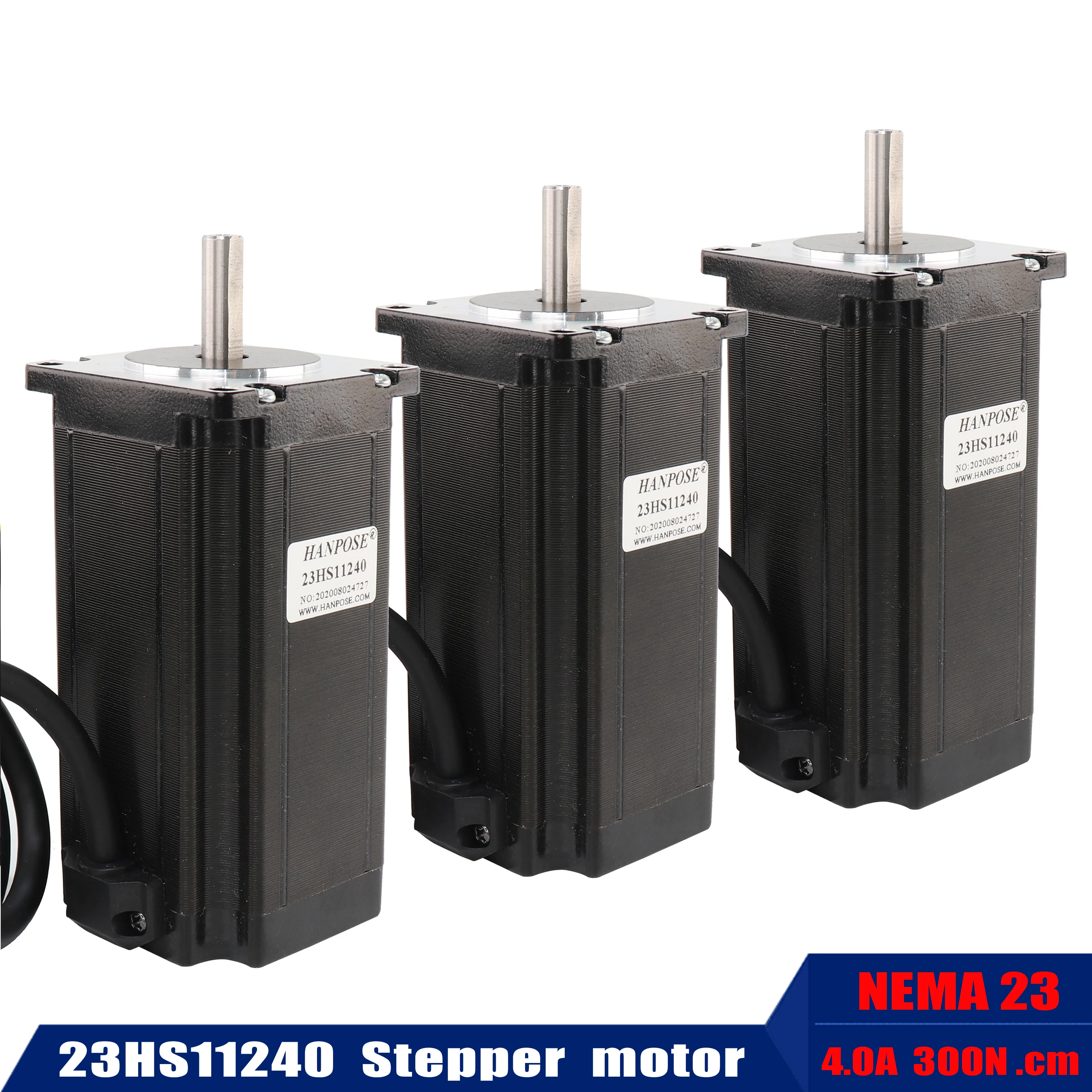 3 шт. NEMA23 шаговый двигатель 23HS11240 112 мм 4.0A 300N. См D 8MM для ЧПУ червячного колеса