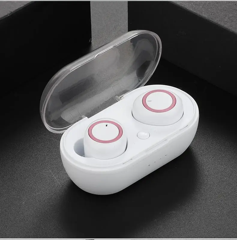 Наушники DishyKooker TWS Bluetooth 5,0, стильные стереозвуки, гарнитура, беспроводные наушники для близнецов, водонепроницаемые наушники для iPhone, Xiaomi - Цвет: Pink