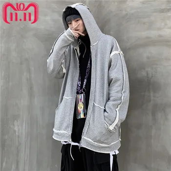 

Zip Up Hoodie Men Sweatshirts Cardigan Hood Hip Hop Casual Loose Lounge Wear Japanese Streetwear Men Hoodies Baseball Jersey