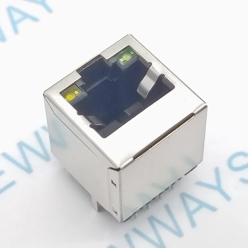 50 шт./лот медь 5224 RJ45 разъем с лампой сетевой разъем 8P8C DIP экранирование разъем