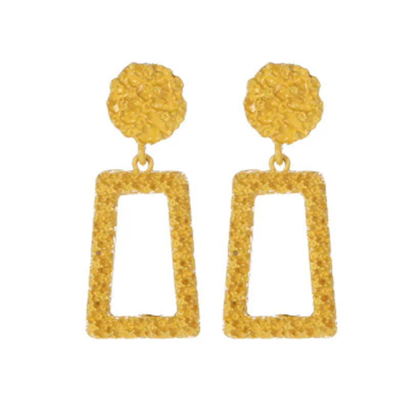 Модные серьги kolczyki, коллекция года, большие геометрические серьги для женщин, серьги висячие серьги-капли, современные ювелирные изделия - Окраска металла: yellow