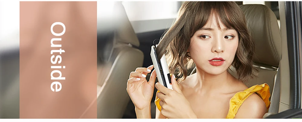 Description Picture 2 of itemUSB Recharging Portable Wireless Hair Straightener with Power Bank Mini Cordless Ceramics Flat Iron Roller Curler Styling Tools