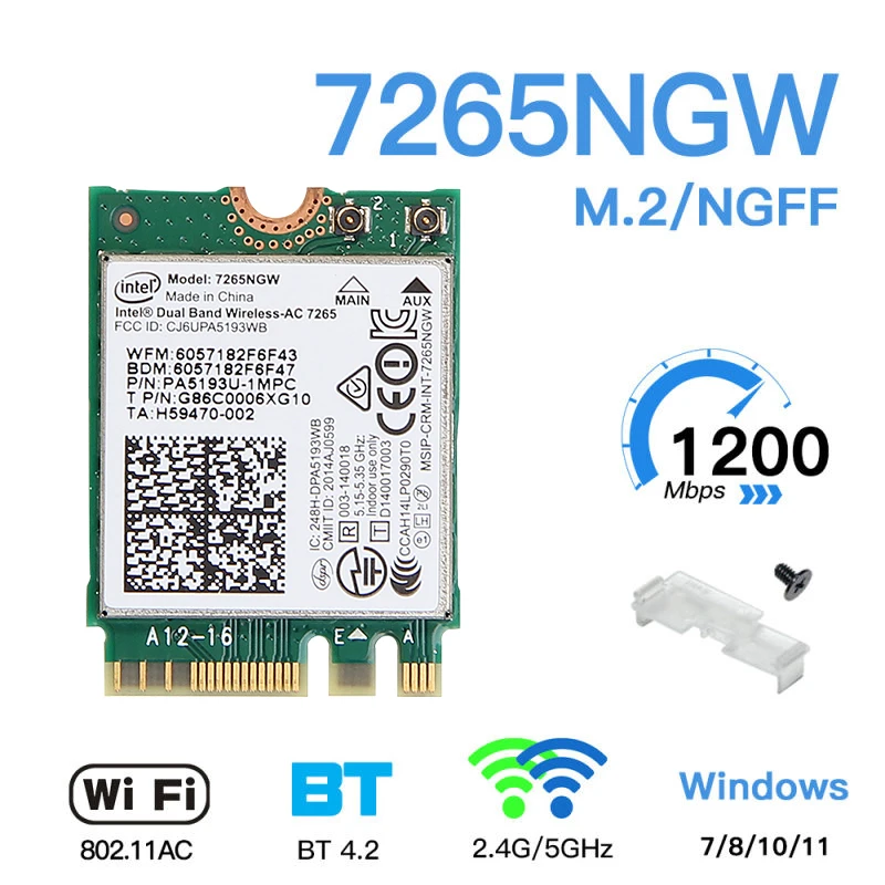 Dual Band Wireless Ac 7265ngw | Dual Wireless Ac 7260 Intel 7260hmw - Network Cards Aliexpress