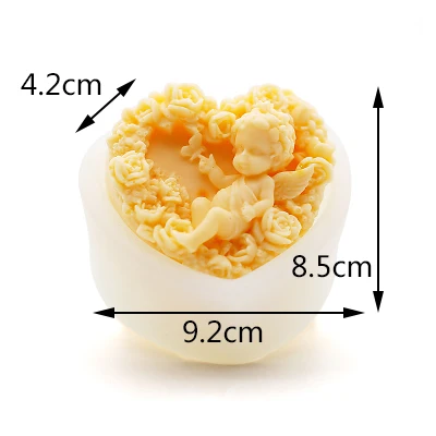 3D силиконовые формы цветок прямоугольное мыло формы DIY ремесленные формы ручной работы пищевого класса силиконовые формы - Цвет: 90g