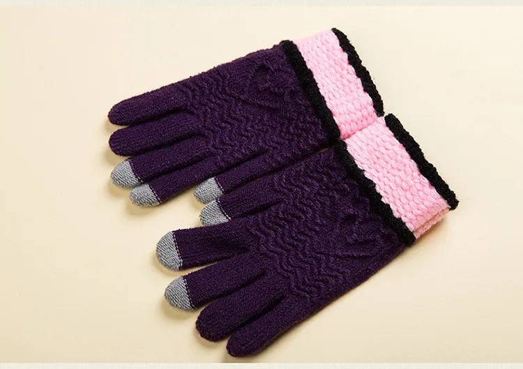 Зимние женские перчатки guantes, сохраняющие тепло, мягкие теплые перчатки с сенсорным экраном