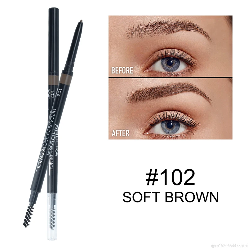 PHOERA 5 Color Double Ended Super Fine Eyebrow Pencil Natural Waterproof Lasting Not Blooming Microblade Brow Pen Eyebrows TSLM1