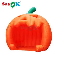 4 м высокий открытый гигантский надувной тыквенный тент, украшение надувной апельсин дом с воздуходувкой для рекламы вечерние мероприятия