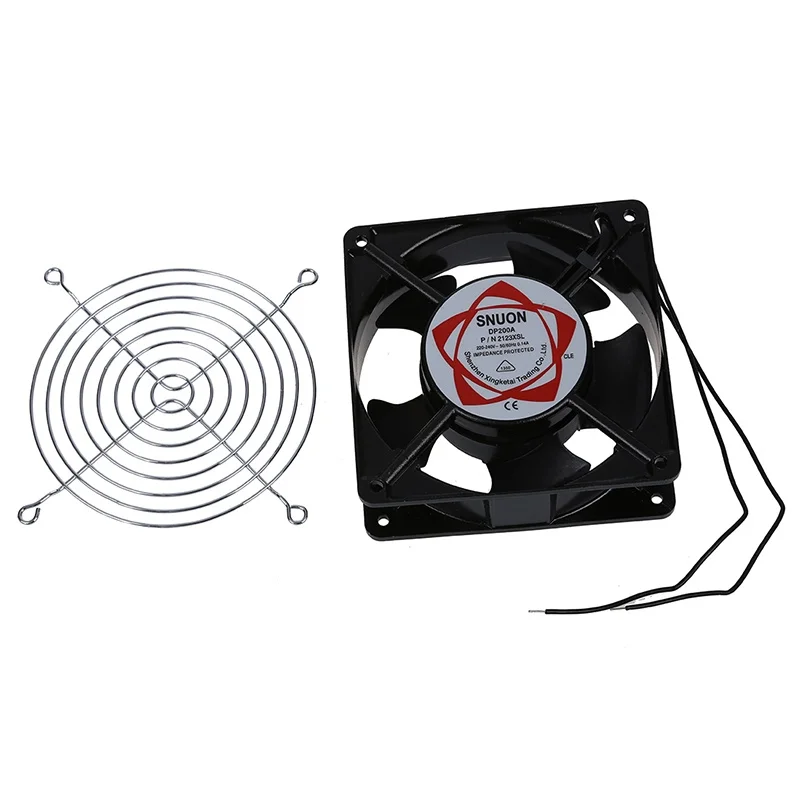 AC 220-240V 0.14A 120mm x 120mm металлический компьютерный вентилятор ЦПУ черный