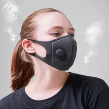 Черный Здоровье Велоспорт Анти-пыль хлопок маски для лица, рта PM 2,5 открытый шлем Премиум дышащий газовый фильтр защиты