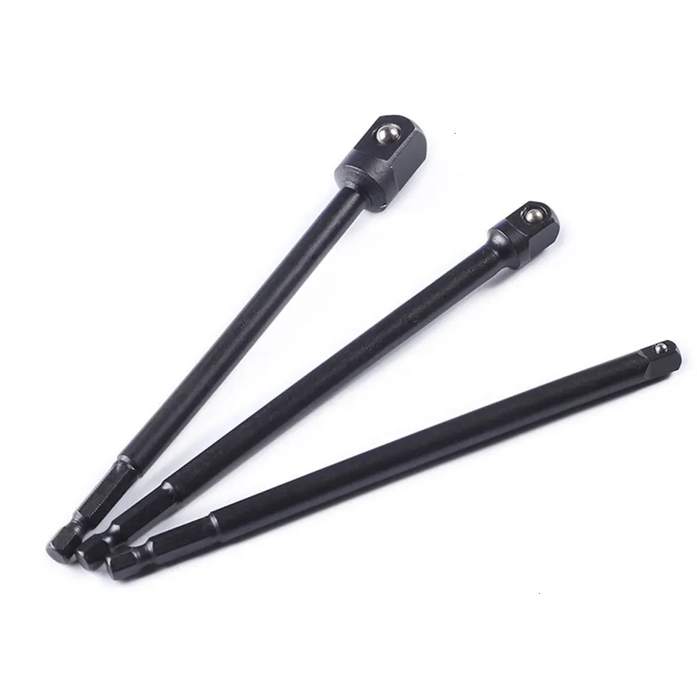 3 Pcs Socket Adapter Extension Set 1/4, 3/8/ 1/2" Impact Drive, CR-V Steel 6" Length Compatible With Power Drills Drivers