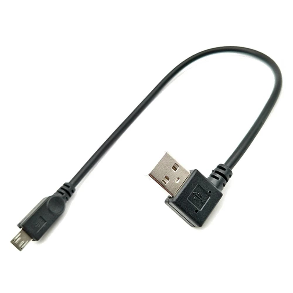 Micro USB кабель для Android металлический Плетеный L изгиб 90 градусов 0 25 м зарядки