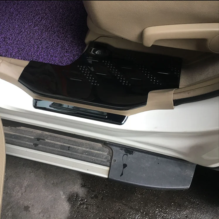 Для Toyota highlander 2009- Нержавеющая сталь оригинальная Накладка на порог двери приветствуется защита педали автомобильные аксессуары